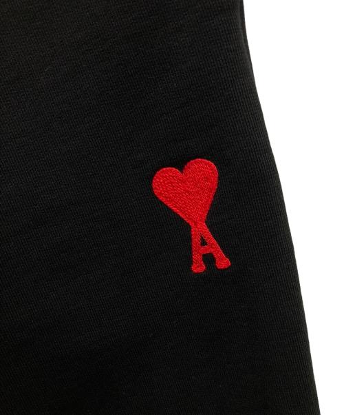 ami（アミ）ami (アミ) Logo embroidered sweatpants/ロゴ刺繍スウェットロングパンツ ブラック サイズ:Sの古着・服飾アイテム