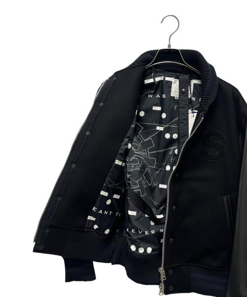 sacai（サカイ）sacai (サカイ) INTERSTELLAR Blouson/スタジアムジャケット　23-03130M ブラック サイズ:1の古着・服飾アイテム