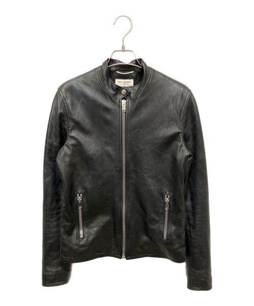 Saint Laurent Paris（サンローランパリ）Saint Laurent Paris (サンローランパリ) キースレザー シングルライダースジャケット ブラック サイズ:46の古着・服飾アイテム