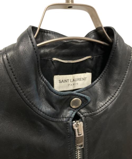 Saint Laurent Paris（サンローランパリ）Saint Laurent Paris (サンローランパリ) キースレザー シングルライダースジャケット ブラック サイズ:46の古着・服飾アイテム