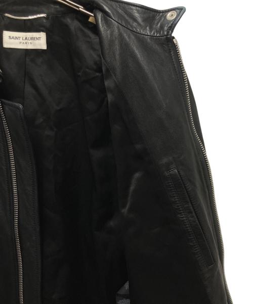 Saint Laurent Paris（サンローランパリ）Saint Laurent Paris (サンローランパリ) キースレザー シングルライダースジャケット ブラック サイズ:46の古着・服飾アイテム