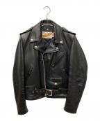 Schottショット）の古着「復刻 618 RIDERS」ダブルライダースレザージャケット」｜ブラック