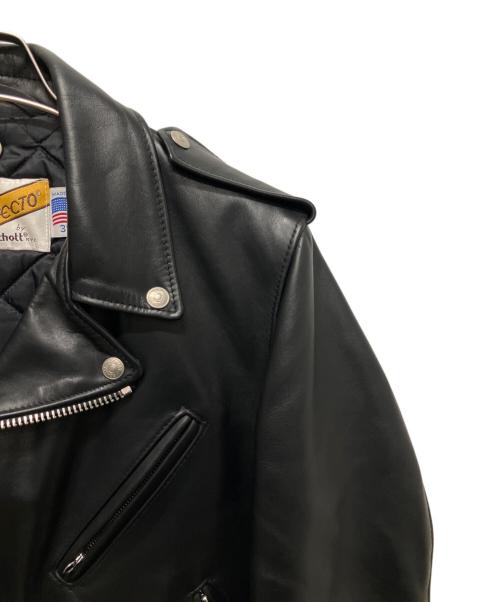 Schott（ショット）Schott (ショット) 復刻 618 RIDERS」ダブルライダースレザージャケット ブラック サイズ:38の古着・服飾アイテム
