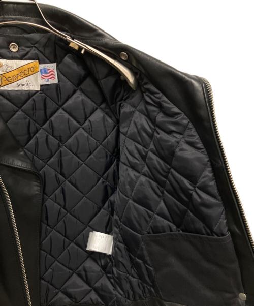 Schott（ショット）Schott (ショット) 復刻 618 RIDERS」ダブルライダースレザージャケット ブラック サイズ:38の古着・服飾アイテム