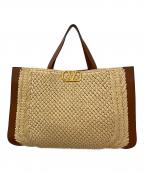 VALENTINO GARAVANIヴァレンティノ・ガラヴァーニ）の古着「シグネチャーロゴ ストロートートバッグ」｜ブラウン