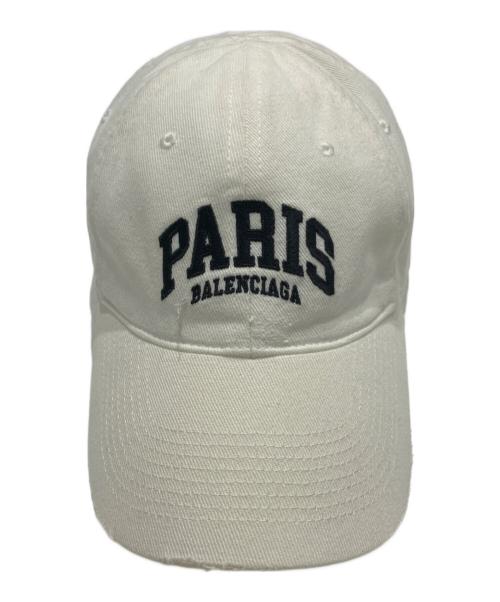 BALENCIAGA（バレンシアガ）BALENCIAGA (バレンシアガ) CITIES PARIS CAP/キャップ ホワイト サイズ:Lの古着・服飾アイテム