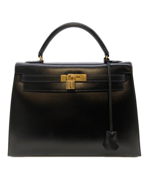 HERMES（エルメス）HERMES (エルメス) ケリー32/外縫い/ゴールド金具/〇X:1994年製/2WAYバッグ/ショルダーバッグ/ハンドバッグ/バッグ ブラック サイズ:32の古着・服飾アイテム