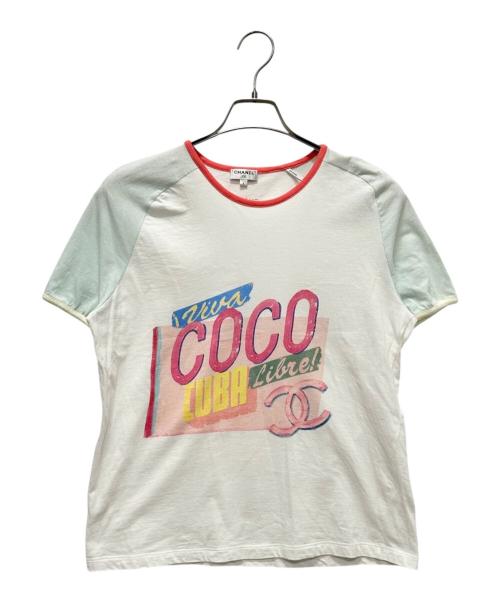 CHANEL（シャネル）CHANEL (シャネル) リンガーTシャツ　P55821K07323 ホワイト サイズ:Lの古着・服飾アイテム