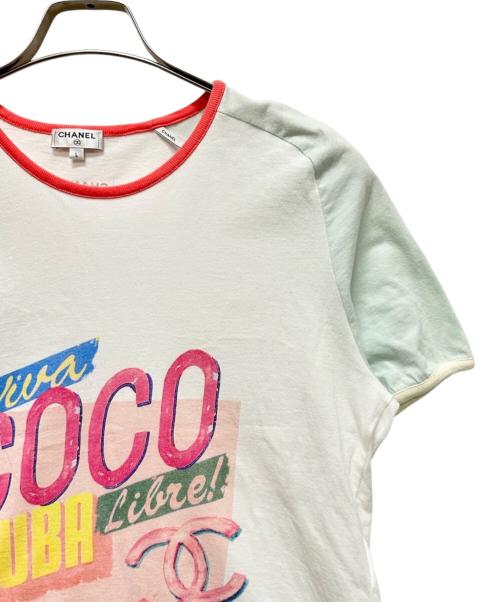 CHANEL（シャネル）CHANEL (シャネル) リンガーTシャツ　P55821K07323 ホワイト サイズ:Lの古着・服飾アイテム