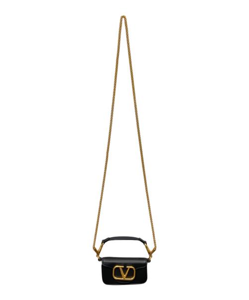 VALENTINO（ヴァレンティノ）VALENTINO (ヴァレンティノ) ロコ カーフスキン ショルダーバッグ ブラックの古着・服飾アイテム