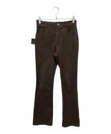 BOTTEGA VENETA（ボッテガベネタ）の古着「コットンフレアパンツ」｜ブラウン