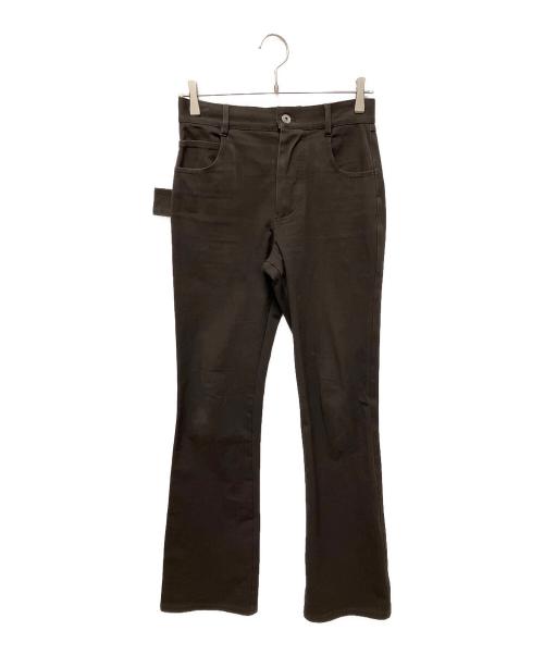 BOTTEGA VENETA（ボッテガベネタ）BOTTEGA VENETA (ボッテガベネタ) コットンフレアパンツ ブラウン サイズ:34の古着・服飾アイテム