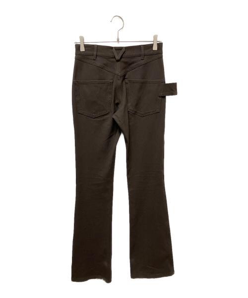 BOTTEGA VENETA（ボッテガベネタ）BOTTEGA VENETA (ボッテガベネタ) コットンフレアパンツ ブラウン サイズ:34の古着・服飾アイテム