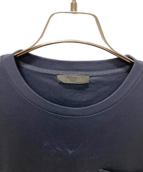 PRADA（プラダ）PRADA (プラダ) ポケットロゴTシャツ ネイビー サイズ:XXLの古着・服飾アイテム
