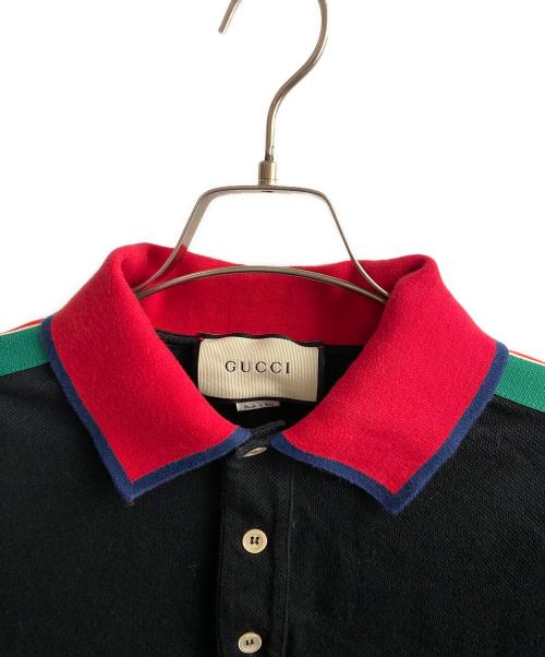 GUCCI（グッチ）GUCCI (グッチ) 長袖ポロシャツ ブラック サイズ:XLの古着・服飾アイテム
