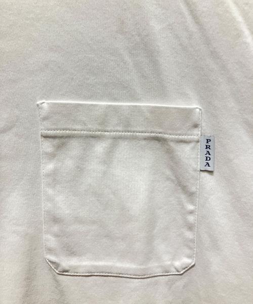 PRADA（プラダ）PRADA (プラダ) ポケットロゴTシャツ ホワイト サイズ:XXLの古着・服飾アイテム