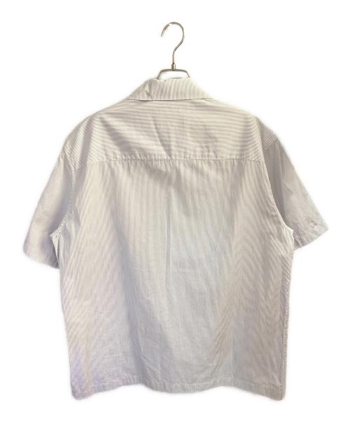 JIL SANDER（ジルサンダー）JIL SANDER (ジルサンダー) オープンカラーストライプシャツ ホワイト×ブルー サイズ:38の古着・服飾アイテム