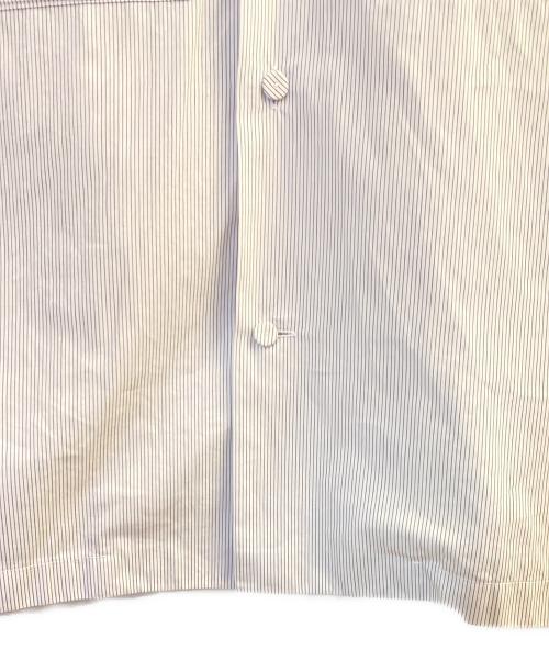JIL SANDER（ジルサンダー）JIL SANDER (ジルサンダー) オープンカラーストライプシャツ ホワイト×ブルー サイズ:38の古着・服飾アイテム