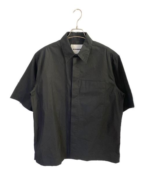 JIL SANDER（ジルサンダー）JIL SANDER (ジルサンダー) ポケットデザインカラーシャツ ブラック サイズ:39の古着・服飾アイテム