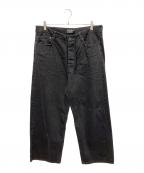 BALENCIAGAバレンシアガ）の古着「24SS ドローコードワイドバギーデニムパンツ」｜ブラック