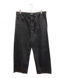 BALENCIAGA（バレンシアガ）の古着「24SS ドローコードワイドバギーデニムパンツ」｜ブラック