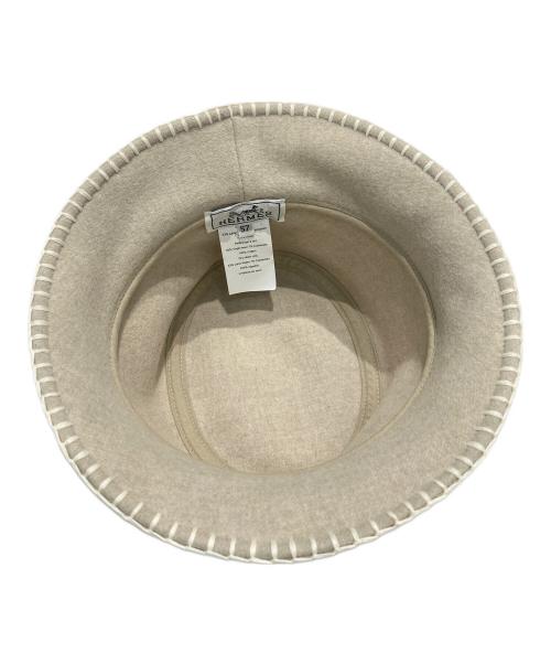 HERMES（エルメス）HERMES (エルメス) バケットハット ベージュ サイズ:57の古着・服飾アイテム