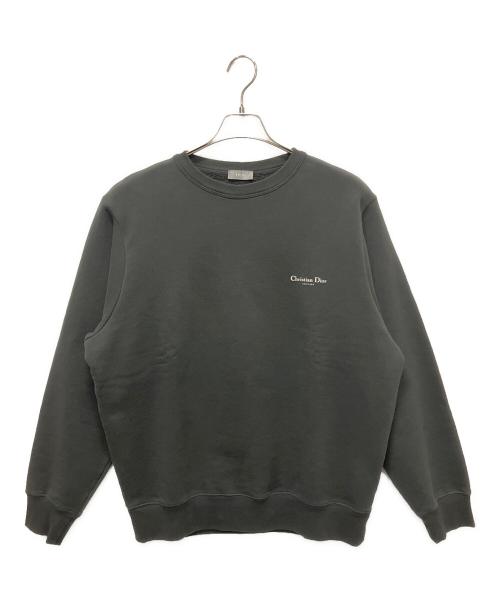 Dior（ディオール）Dior (ディオール) ロゴプリント 裏起毛スウェット チャコールグレー サイズ:Mの古着・服飾アイテム