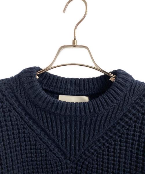 JIL SANDER（ジルサンダー）JIL SANDER (ジルサンダー) ワッフルニット ネイビー サイズ:46の古着・服飾アイテム