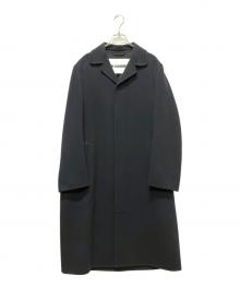 JIL SANDER（ジルサンダー）の古着「シングルブレスト カシミアロングコート」｜ネイビー
