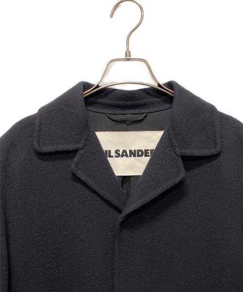 JIL SANDER（ジルサンダー）JIL SANDER (ジルサンダー) シングルブレスト カシミアロングコート ネイビー サイズ:44の古着・服飾アイテム