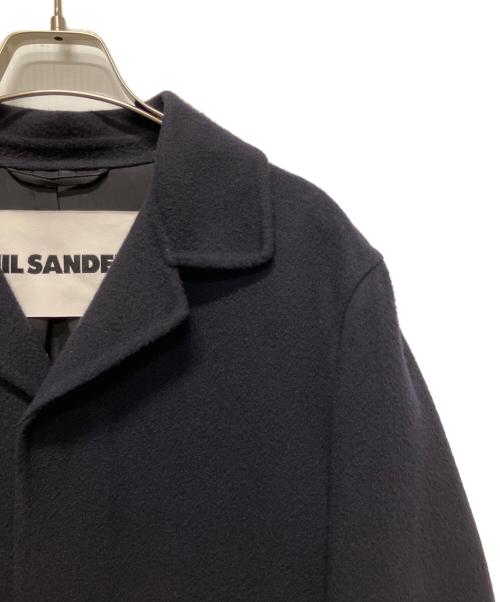 JIL SANDER（ジルサンダー）JIL SANDER (ジルサンダー) シングルブレスト カシミアロングコート ネイビー サイズ:44の古着・服飾アイテム