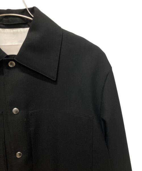 JIL SANDER（ジルサンダー）JIL SANDER (ジルサンダー) 25SS ウール×モヘヤボタンシャツ/シャツジャケット ブラック サイズ:44の古着・服飾アイテム