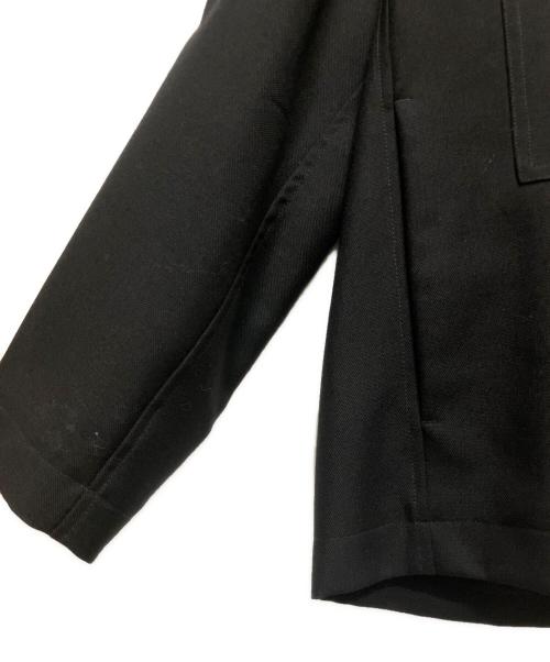 JIL SANDER（ジルサンダー）JIL SANDER (ジルサンダー) 25SS ウール×モヘヤボタンシャツ/シャツジャケット ブラック サイズ:44の古着・服飾アイテム