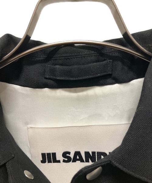 JIL SANDER（ジルサンダー）JIL SANDER (ジルサンダー) 25SS ウール×モヘヤボタンシャツ/シャツジャケット ブラック サイズ:44の古着・服飾アイテム