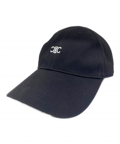CELINE トリオンフ　キャップ　ブラック 中古・古着通販】CELINE (セリーヌ) トリオンフキャップ ブラック