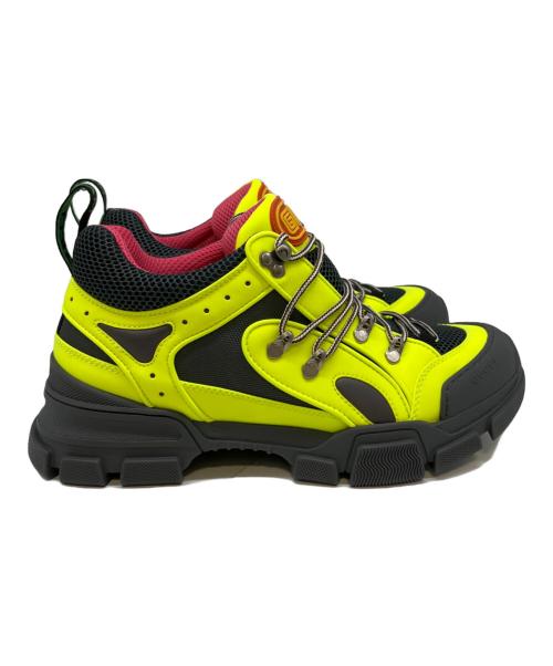 GUCCI（グッチ）GUCCI (グッチ) フラッシュトレックスニーカー ブラック×イエロー サイズ:9 1/2の古着・服飾アイテム