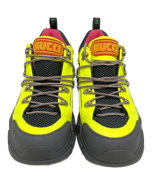 GUCCI（グッチ）GUCCI (グッチ) フラッシュトレックスニーカー ブラック×イエロー サイズ:9 1/2の古着・服飾アイテム