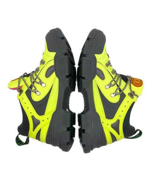 GUCCI（グッチ）GUCCI (グッチ) フラッシュトレックスニーカー ブラック×イエロー サイズ:9 1/2の古着・服飾アイテム