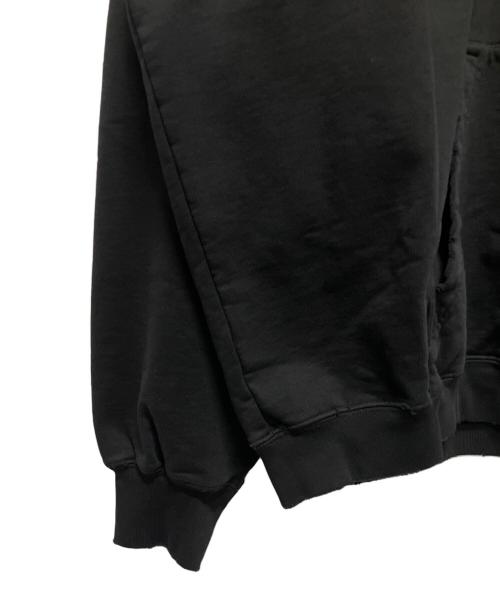 BALENCIAGA（バレンシアガ）BALENCIAGA (バレンシアガ) デストロイ加工ロゴパーカー 723361 ブラック サイズ:Sの古着・服飾アイテム