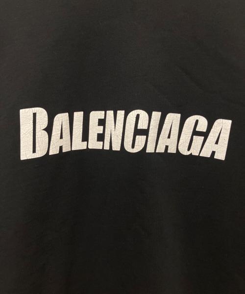BALENCIAGA（バレンシアガ）BALENCIAGA (バレンシアガ) デストロイ加工ロゴパーカー 723361 ブラック サイズ:Sの古着・服飾アイテム