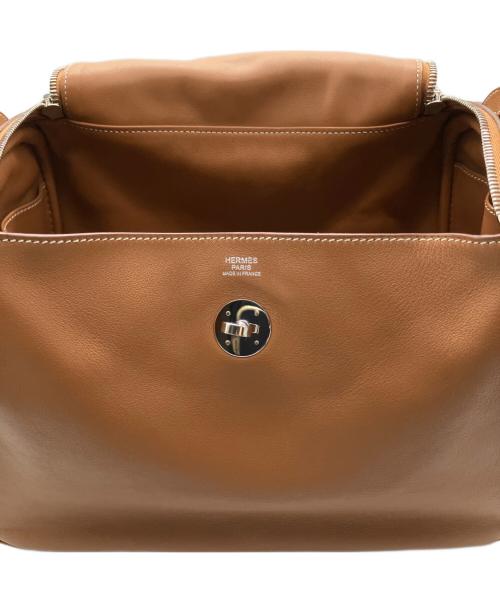 HERMES（エルメス）HERMES (エルメス) リンディ30/エバーカラー/ゴールド/シルバー金具/☐P(年) ゴールド サイズ:30の古着・服飾アイテム