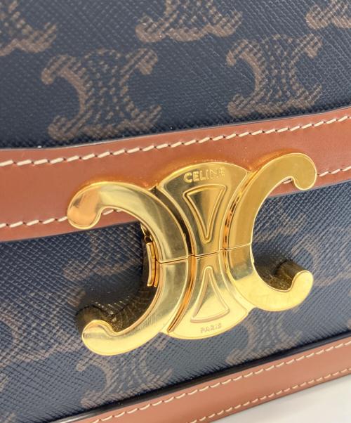 CELINE（セリーヌ）CELINE (セリーヌ) クラシック トリオンフ ティーンショルダーバッグ ブラウンの古着・服飾アイテム