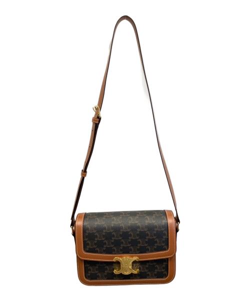CELINE（セリーヌ）CELINE (セリーヌ) クラシック トリオンフ ティーンショルダーバッグ ブラウンの古着・服飾アイテム