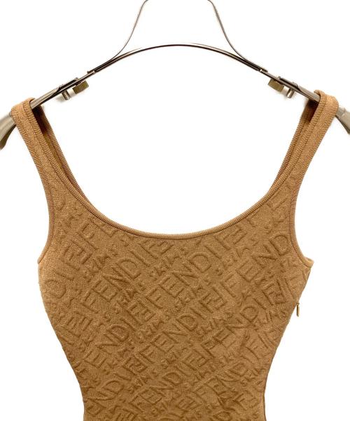 FENDI（フェンディ）FENDI (フェンディ) FFロゴワンピース ブラウン サイズ:36の古着・服飾アイテム