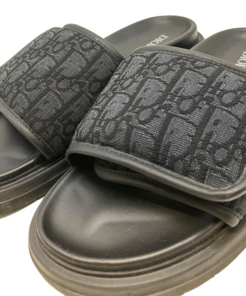 Dior（ディオール）Dior (ディオール) 2025年 Dior Aqua オブリークジャガード サンダル ネイビー サイズ:40の古着・服飾アイテム