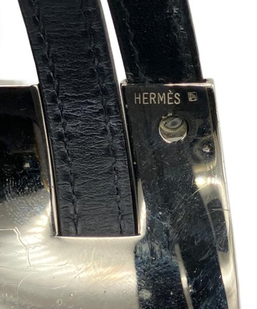 HERMES（エルメス）HERMES (エルメス) プスプス レザーブレスレット ブラックの古着・服飾アイテム