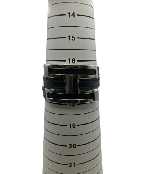 HERMES（エルメス）HERMES (エルメス) プスプス レザーブレスレット ブラックの古着・服飾アイテム