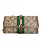GUCCIグッチ）の古着「ジャッキー 1691 チェーンウォレット」｜ブラウン