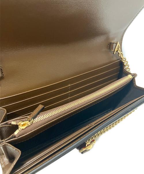 GUCCI（グッチ）GUCCI (グッチ) ジャッキー 1691 チェーンウォレット ブラウン サイズ:-の古着・服飾アイテム