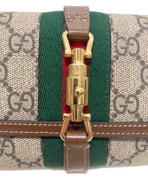 GUCCI（グッチ）GUCCI (グッチ) ジャッキー 1691 チェーンウォレット ブラウン サイズ:-の古着・服飾アイテム